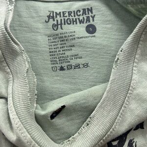Green American Highway tank top, worn once, size small